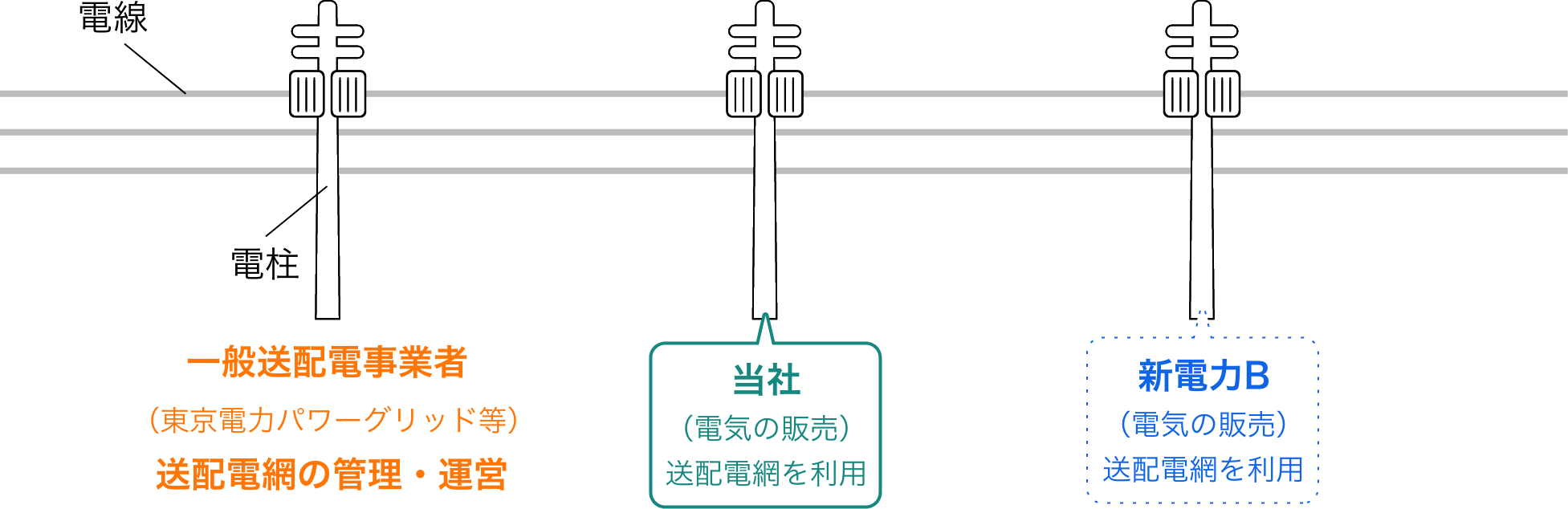 送配電網（共有インフラ）